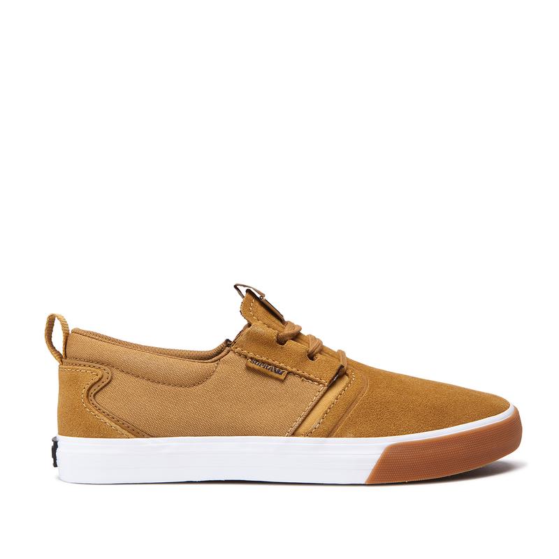 Supra FLOW Sneaker Low Damen Braun Sale CQWEH9821